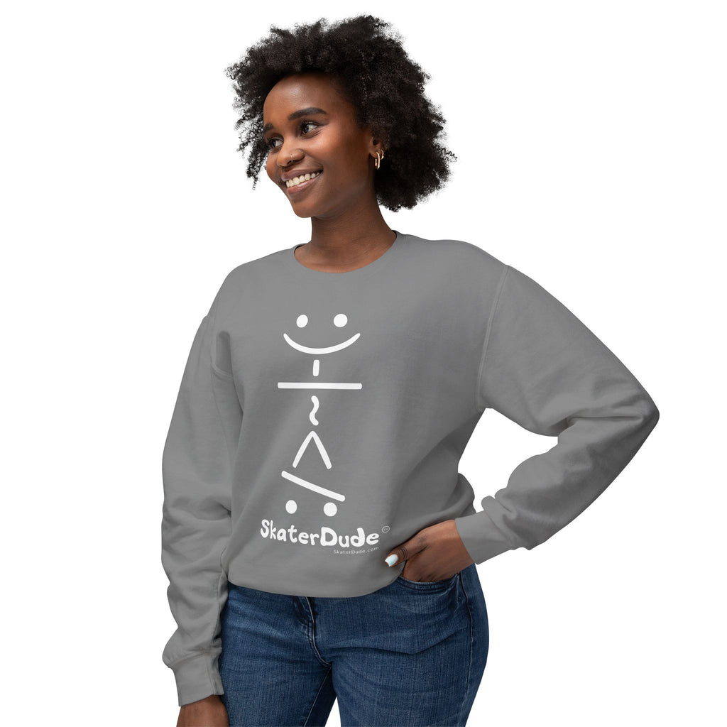 Skater Dude Sweatshirt - Unisex Lightweight Crewneck, Perfect for Skate Lovers, Casual Wear, Unique Gift, Streetwear Style