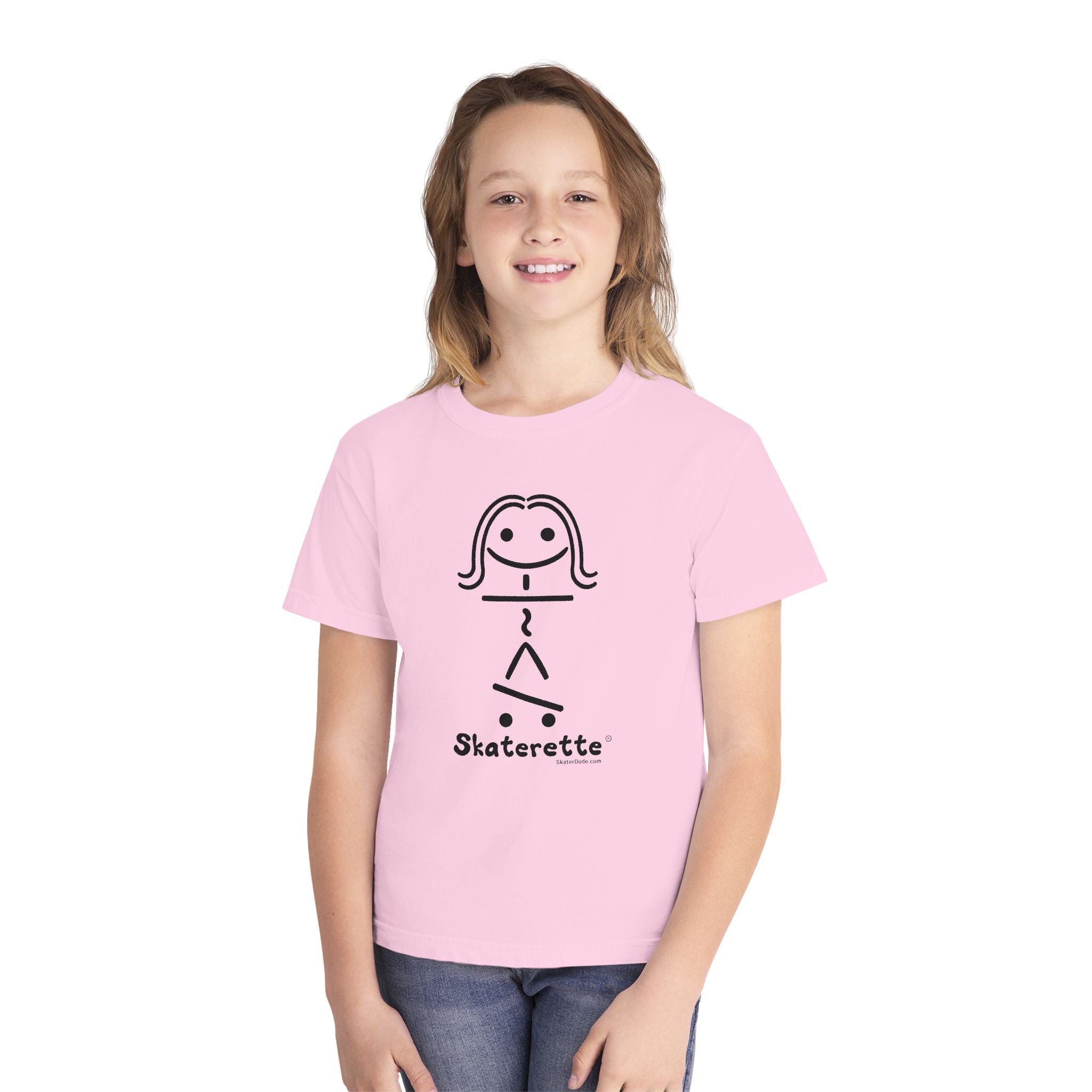 Skaterette Youth Tee - Fun Tee for Young Skate Enthusiasts, Cool Gift for Tweens, Perfect for Birthdays, Skate Days, and Summer Fun
