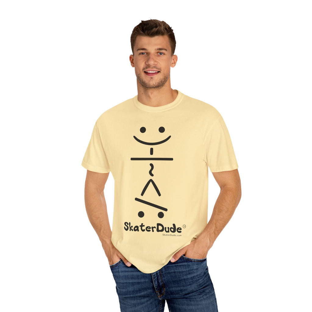 Skater Dude Unisex Garment-Dyed T-Shirt, Skateboard Shirt, Casual Tee, Trendy Apparel, Streetwear, Gift for Skaters