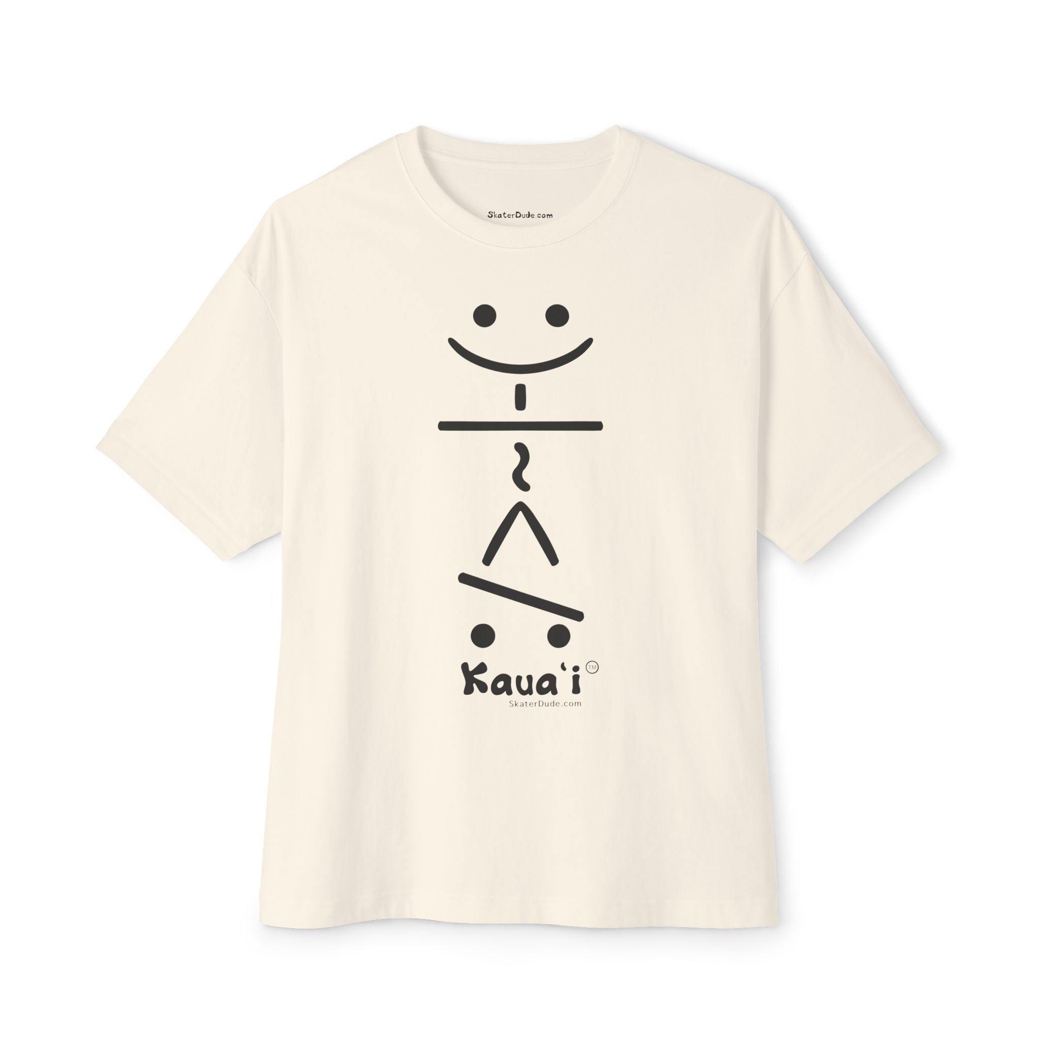 Kauai Smiley Graphic Tee, Unisex Boxy T-Shirt, Casual Streetwear, Beachwear, Summer Fashion, Gift for Him/Her