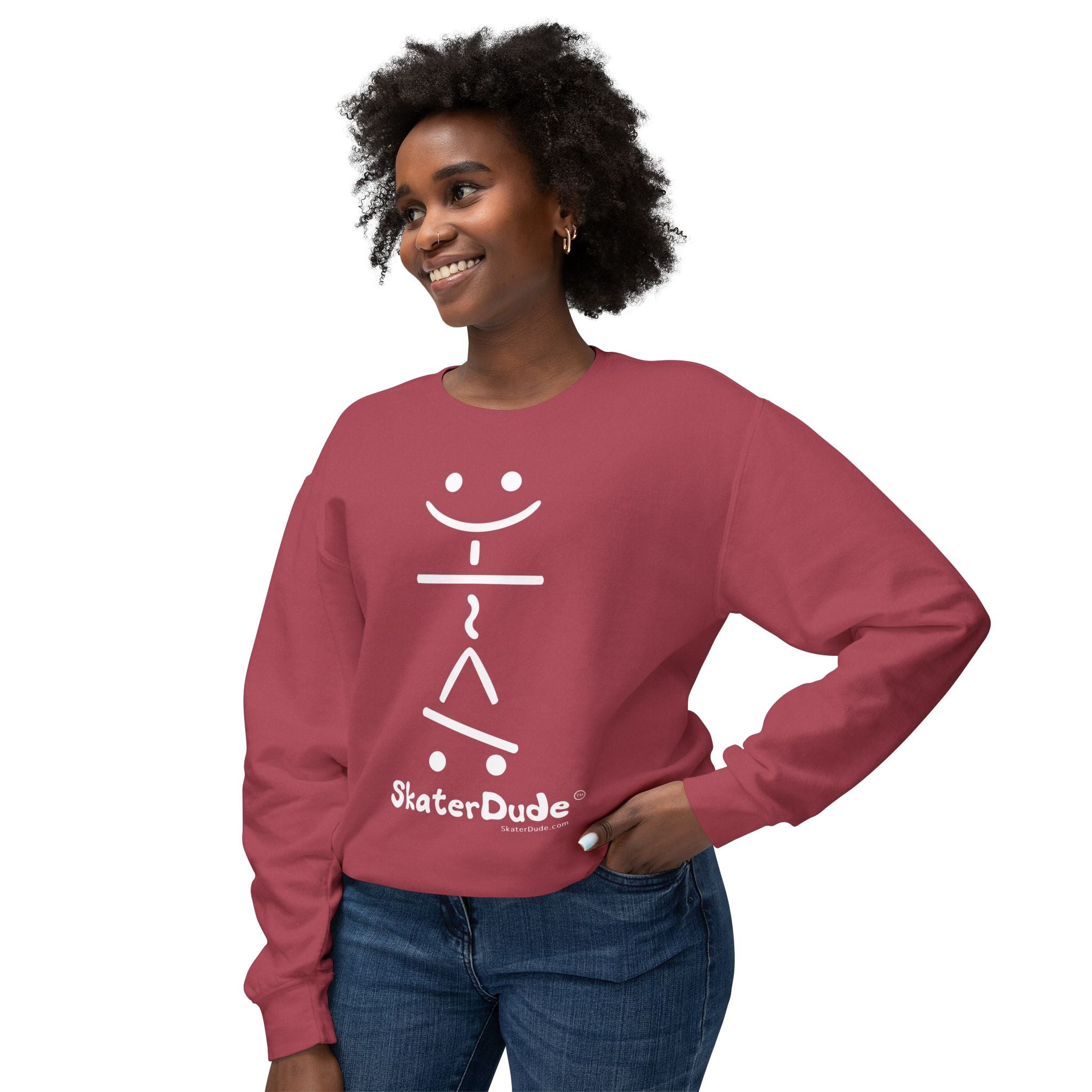 Skater Dude Sweatshirt - Unisex Lightweight Crewneck, Perfect for Skate Lovers, Casual Wear, Unique Gift, Streetwear Style