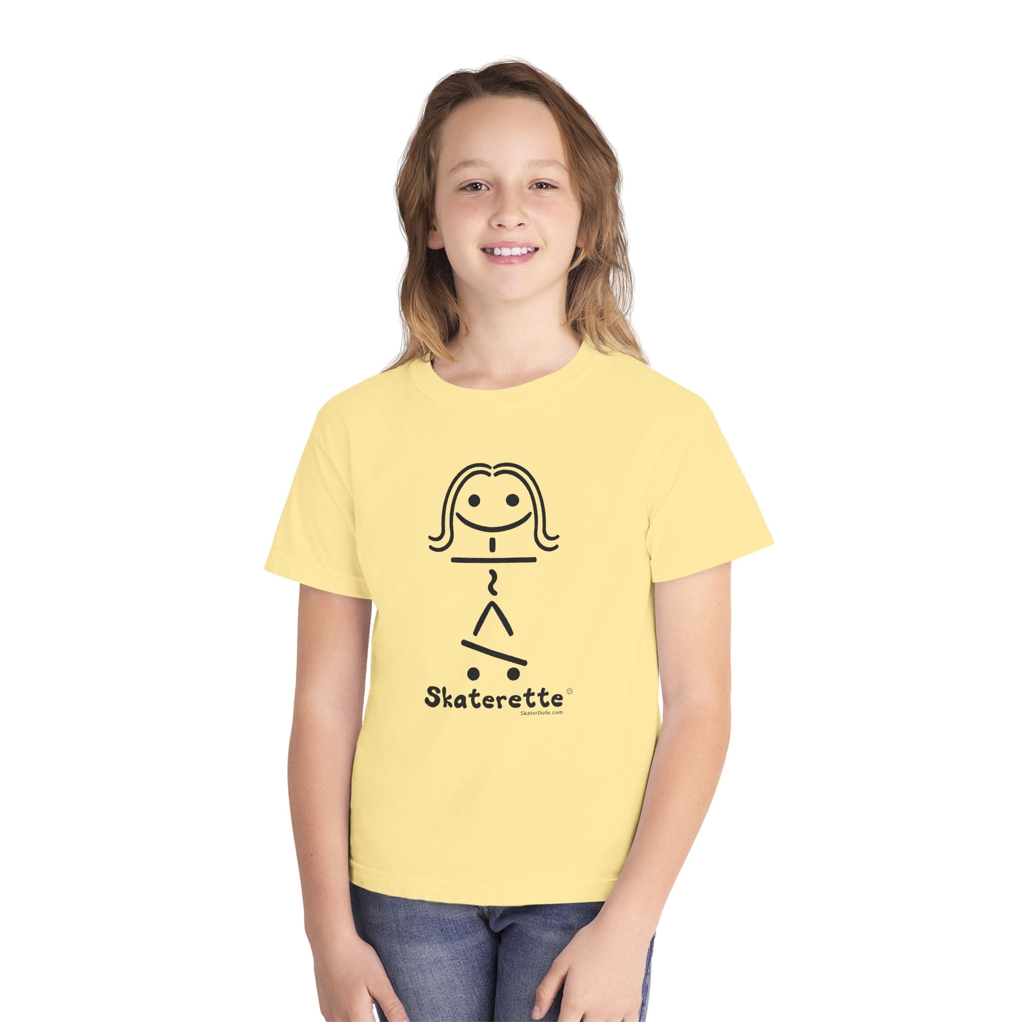 Skaterette Youth Tee - Fun Tee for Young Skate Enthusiasts, Cool Gift for Tweens, Perfect for Birthdays, Skate Days, and Summer Fun