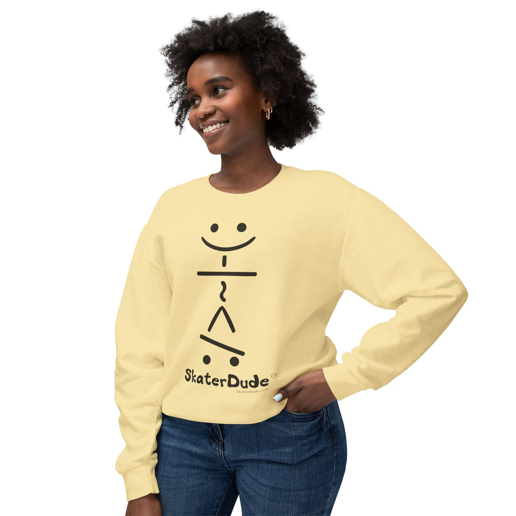Skater Dude Sweatshirt - Unisex Lightweight Crewneck, Perfect for Skate Lovers, Casual Wear, Unique Gift, Streetwear Style