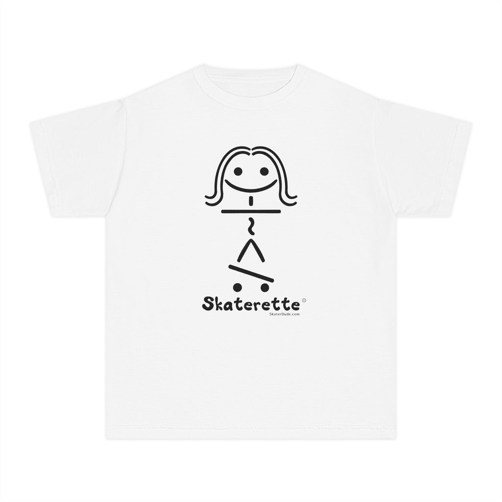 Skaterette Youth Tee - Fun Tee for Young Skate Enthusiasts, Cool Gift for Tweens, Perfect for Birthdays, Skate Days, and Summer Fun