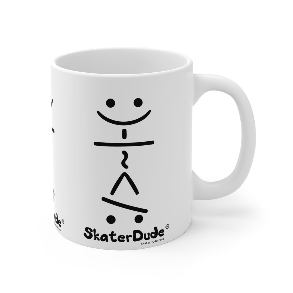 Skater Dude Mug, Fun Skateboard Coffee Cup, Gift for Skaters, Unique Ceramic Tea Mug, Cool Skateboarder Gift