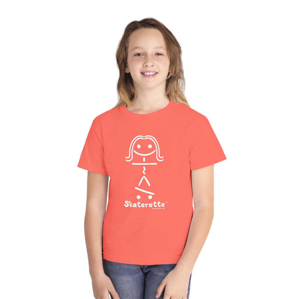 Skaterette Youth Tee - Fun Tee for Young Skate Enthusiasts, Cool Gift for Tweens, Perfect for Birthdays, Skate Days, and Summer Fun