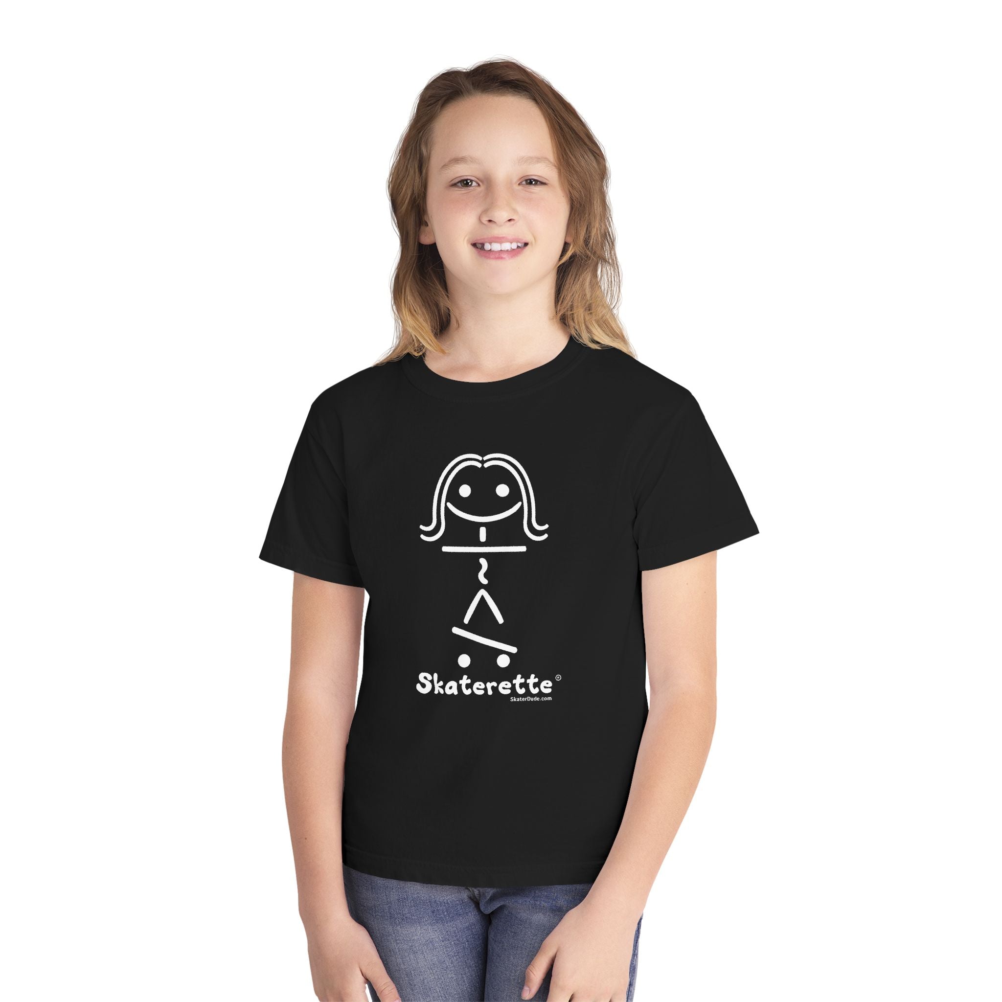Skaterette Youth Tee - Fun Tee for Young Skate Enthusiasts, Cool Gift for Tweens, Perfect for Birthdays, Skate Days, and Summer Fun