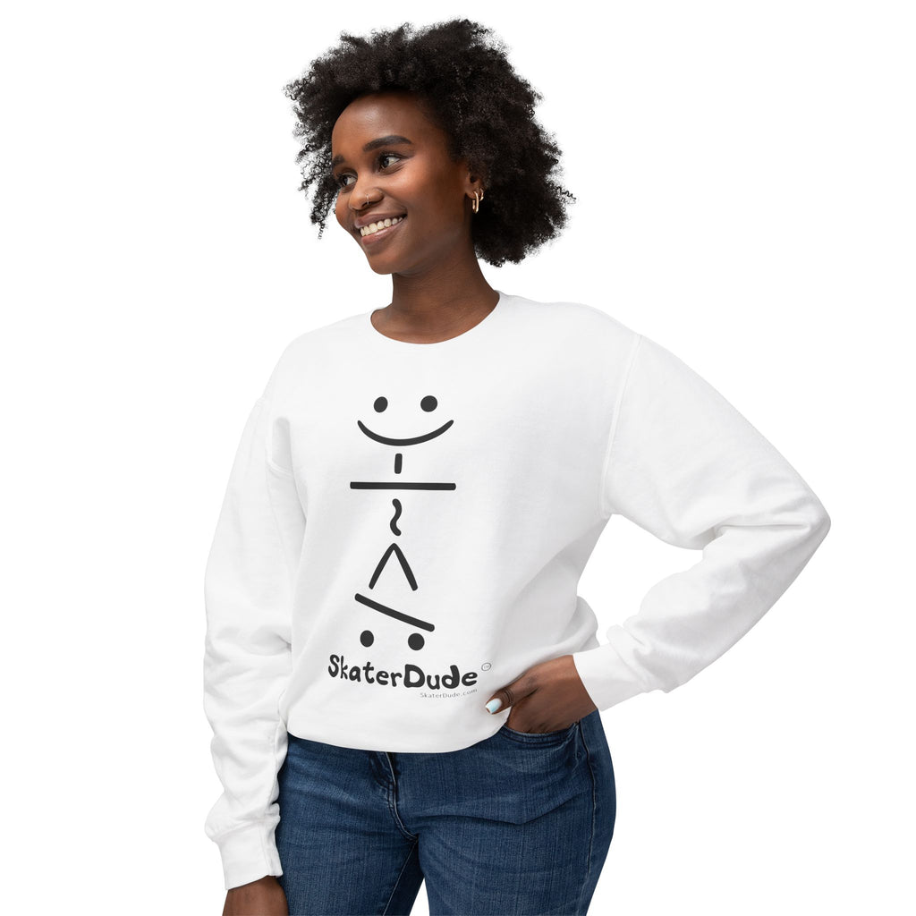 Skater Dude Sweatshirt - Unisex Lightweight Crewneck, Perfect for Skate Lovers, Casual Wear, Unique Gift, Streetwear Style