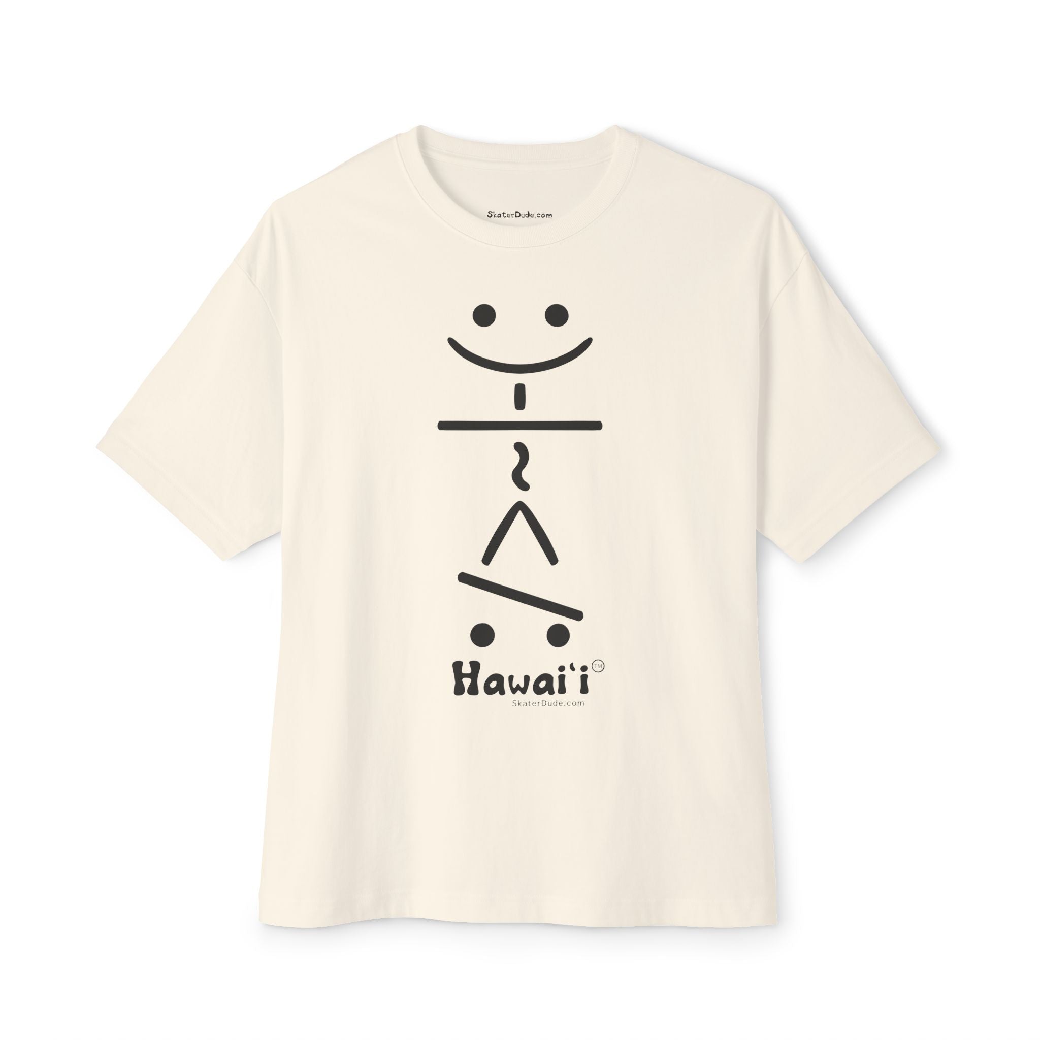 Hawaii Graphic Boxy Tee, Oversized T-Shirt, Casual Summer Top, Skateboarder Gift, Beach Wear, Fun Graphic Tee