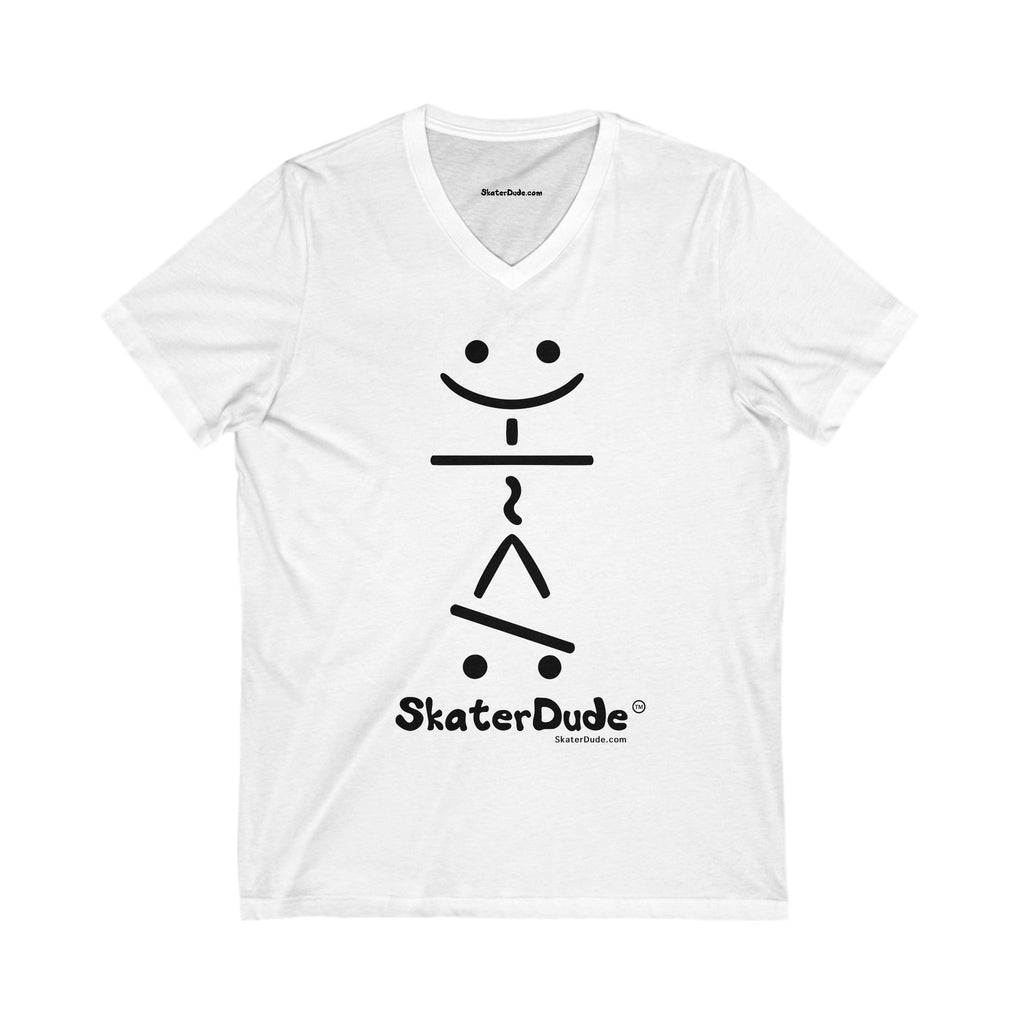 Skateboarding V-Neck Tee - Unisex, Casual Streetwear, Perfect Gift for Skaters, Fun Graphic Shirt, Everyday Wear