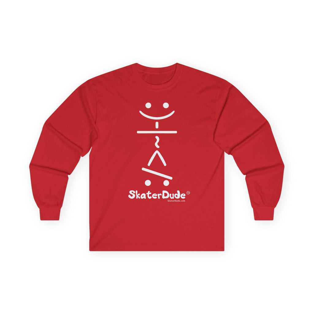 Unisex Long Sleeve Tee - Fun Skater Design, Casual Wear for Skate Enthusiasts, Perfect for Birthdays, Cool Gifts, Everyday Style