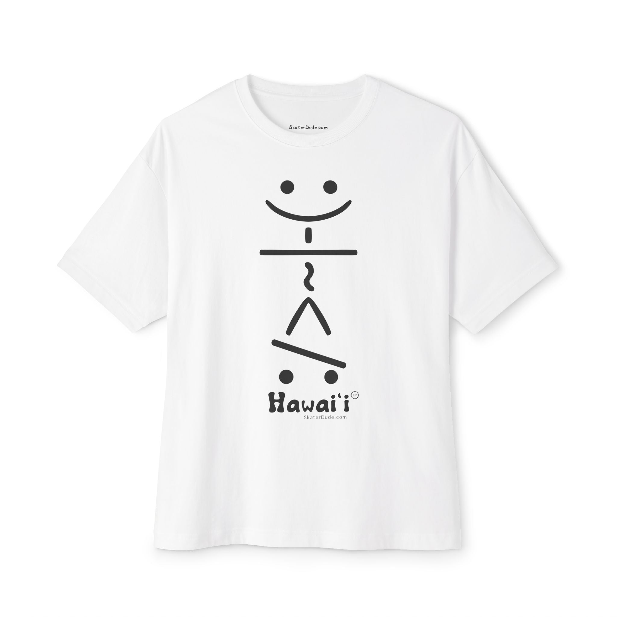 Hawaii Graphic Boxy Tee, Oversized T-Shirt, Casual Summer Top, Skateboarder Gift, Beach Wear, Fun Graphic Tee