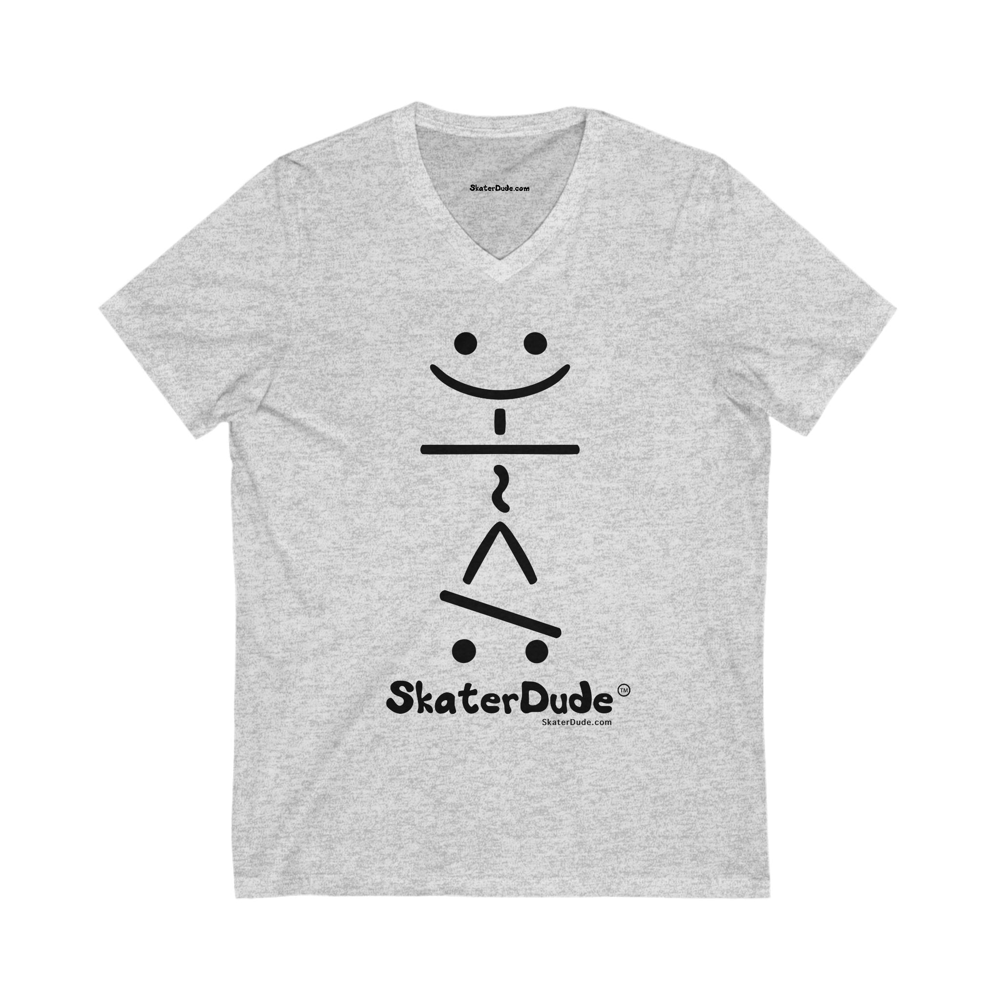 Skateboarding V-Neck Tee - Unisex, Casual Streetwear, Perfect Gift for Skaters, Fun Graphic Shirt, Everyday Wear