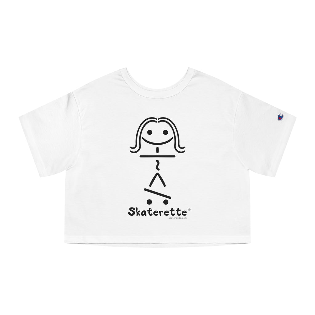 Champion Skaterette Cropped T-Shirt - Stylish Casual Wear for Skateboarding, Summer Vibes, Gift for Her, Streetwear, Everyday Fashion