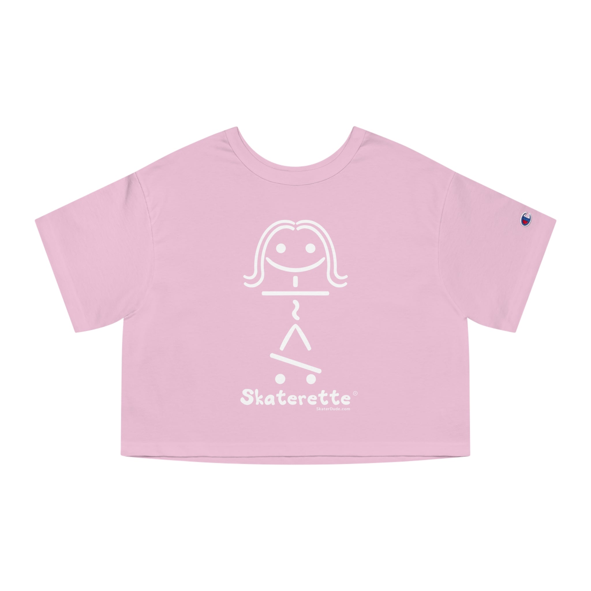 Champion Skaterette Cropped T-Shirt - Stylish Casual Wear for Skateboarding, Summer Vibes, Gift for Her, Streetwear, Everyday Fashion