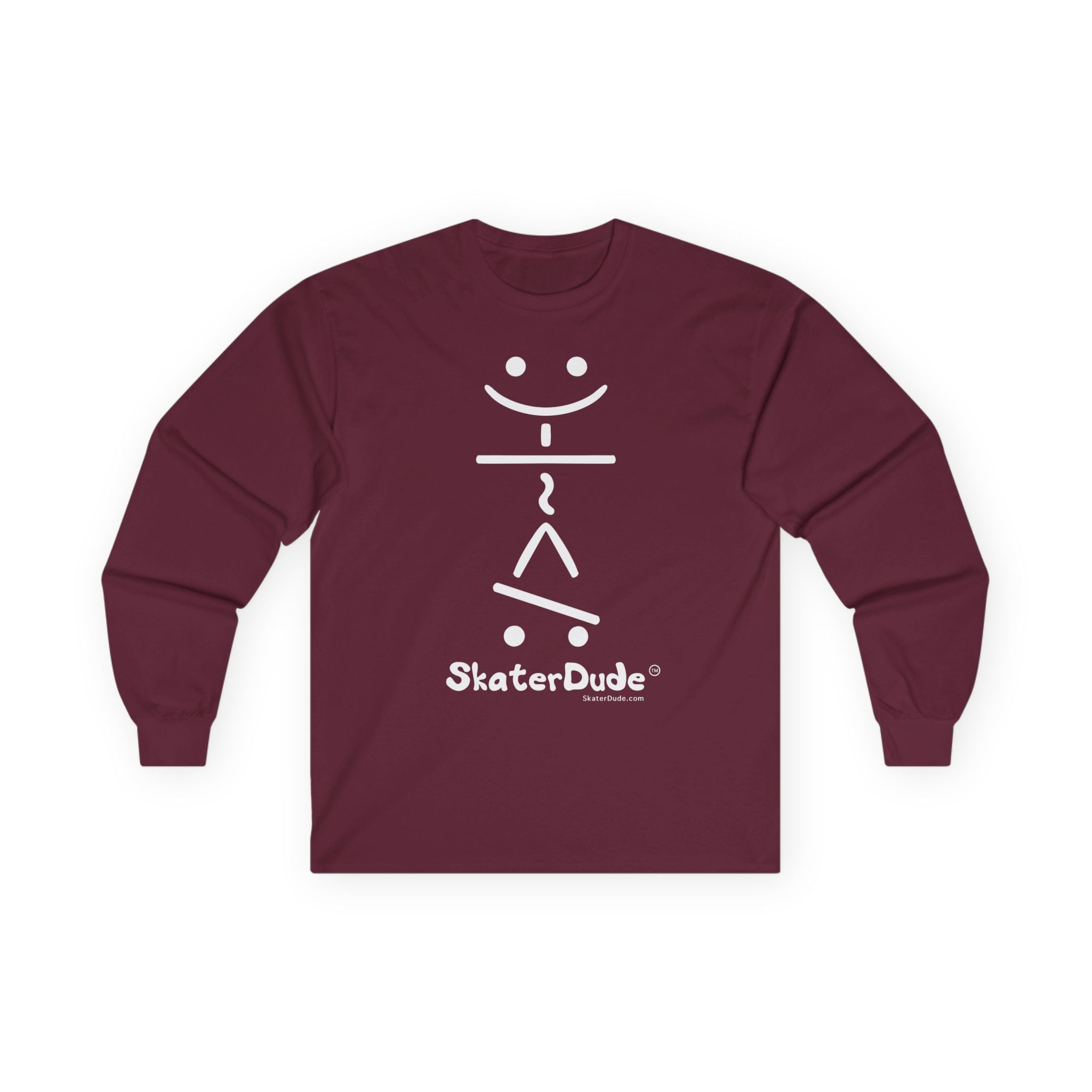 Unisex Long Sleeve Tee - Fun Skater Design, Casual Wear for Skate Enthusiasts, Perfect for Birthdays, Cool Gifts, Everyday Style